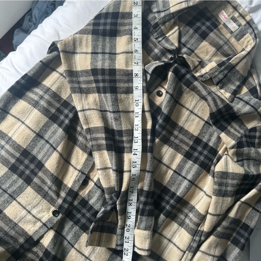 ROMWE | Flannel Button-Up Top - Picture 5 of 10